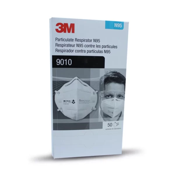 3M® Respirador Plegable Para Polvos Y Neblinas No Aceitosas N95 Mod. 9010 Dispenser Con 50 Piezas - Imagen 3