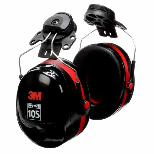 3M® Orejera Optime Serie 105 Adaptable A Casco Diseño Twin Cup NRR = 27dB Mod. H10P3E - Imagen 3